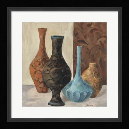 Framed Spa Vases II Print