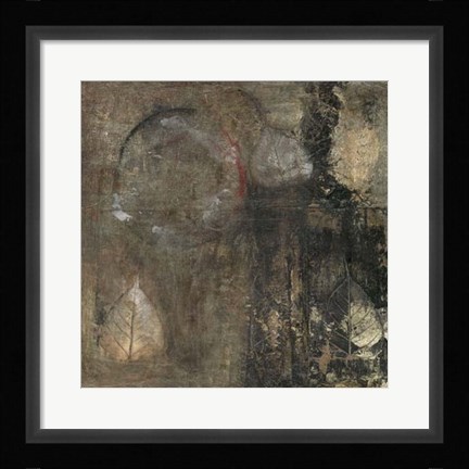 Framed Neutral Leaves II Print