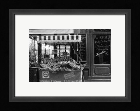 Framed Cafe Charm, Paris I Print