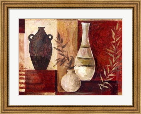 Framed Spice Vases I Print