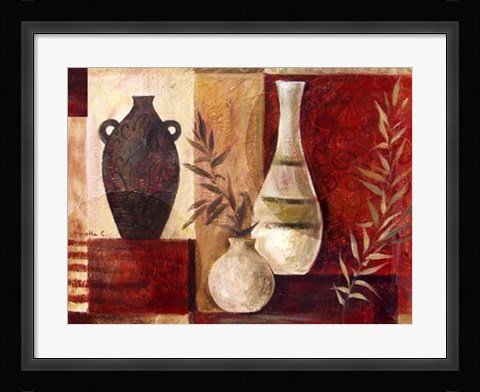 Framed Spice Vases I Print