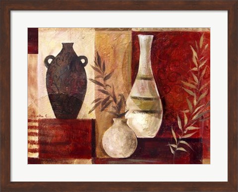 Framed Spice Vases I Print