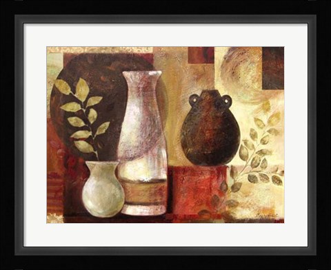 Framed Spice Vases II Print