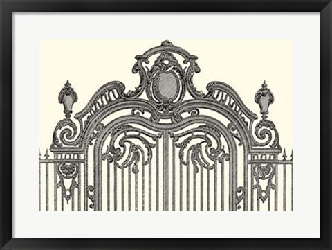 Framed Antique Briseux Gate II Print