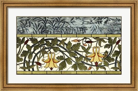Framed Stained Glass Flowers II Print