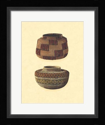 Framed Hand Woven Baskets III Print