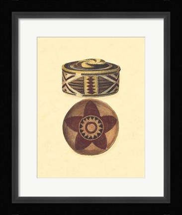 Framed Hand Woven Baskets IV Print