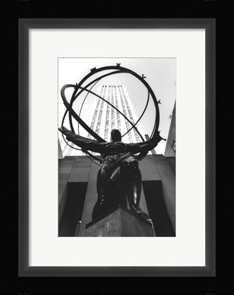 Framed Atlas at Rockefeller Center Print
