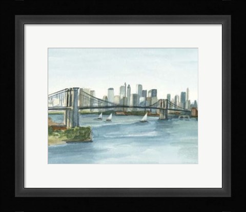 Framed Plein Air Cityscape I Print