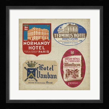 Framed Vintage Travel Collage III Print