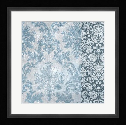 Framed Chambray Damask II Print