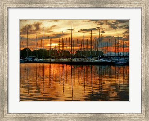 Framed Marina Sunrise III Print