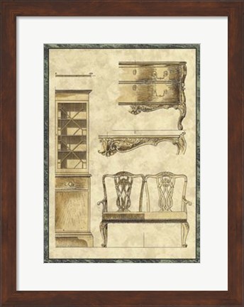 Framed Chippendale Furniture I Print