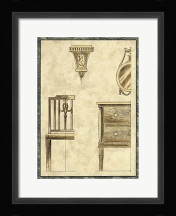 Framed Biedermeier Furniture I Print