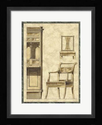 Framed Biedermeier Furniture II Print