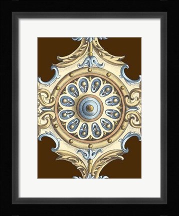 Framed Ornamental Rosette II Print