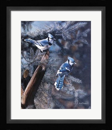 Framed Touch of Blue Print