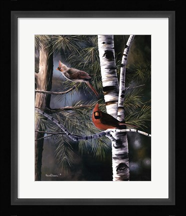 Framed Touch of Red Print