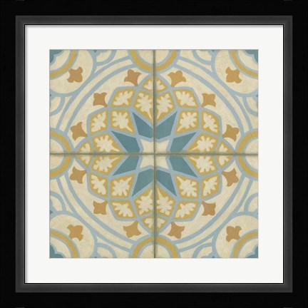 Framed No Embellish* Old World Tiles I Print