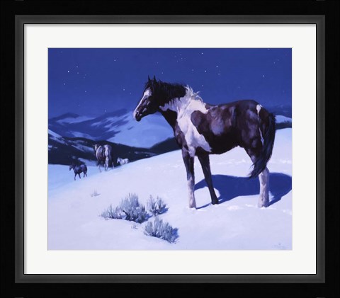 Framed Painted Night Print