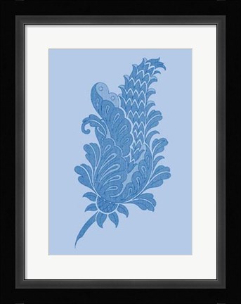 Framed Porcelain Blue Motif IV Print