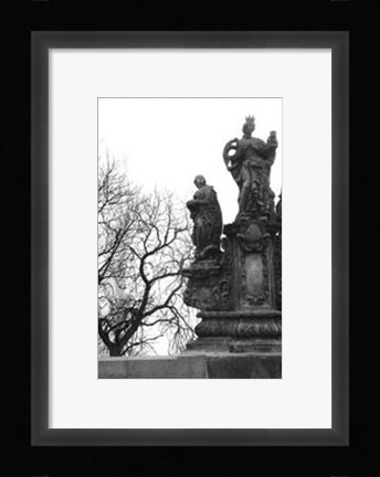 Framed Charles Bridge in Morning Fog III Print