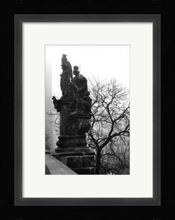 Framed Charles Bridge in Morning Fog IV Print