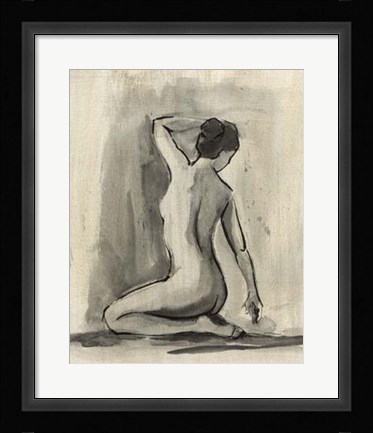 Framed Sumi-e Figure I Print