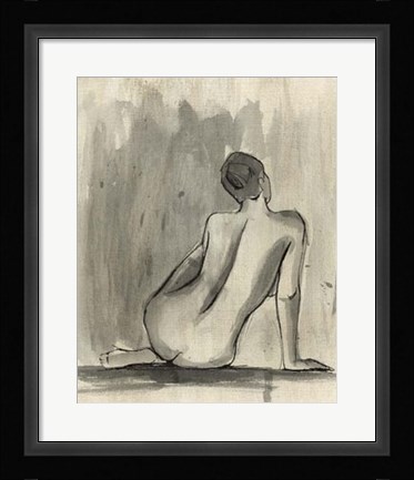 Framed Sumi-e Figure II Print