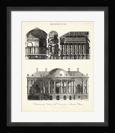 Framed Design for a Mansion Print