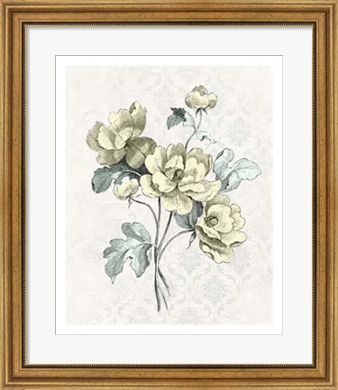 Framed Victorian Blooms I Print