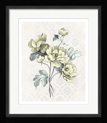 Framed Victorian Blooms I Print