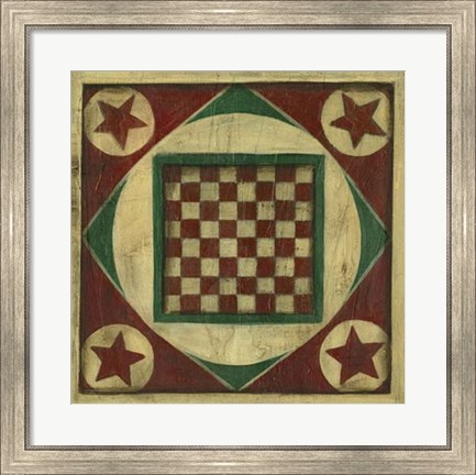 Framed Antique Checkers Print