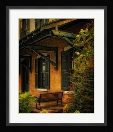 Framed Depot Bench II Print