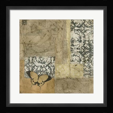 Framed Vintage Assemblage I Print