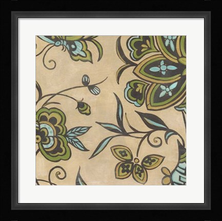 Framed Heirloom Floral I Print