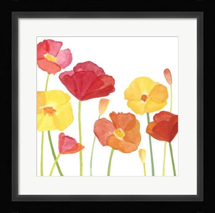 Framed Simply Poppies I Print