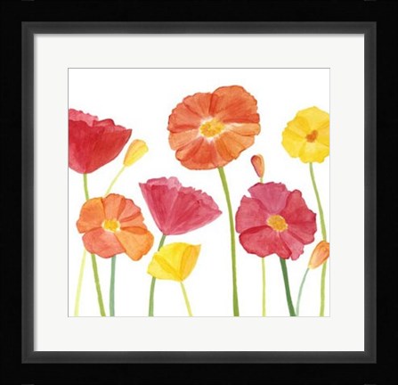 Framed Simply Poppies II Print