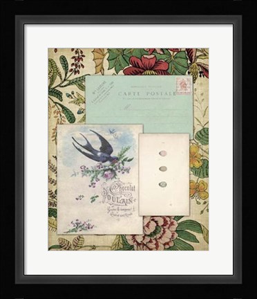 Framed Romantic Ephemera II Print