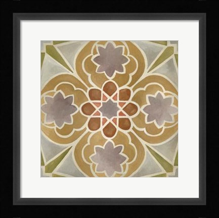Framed Villa Tile IV Print