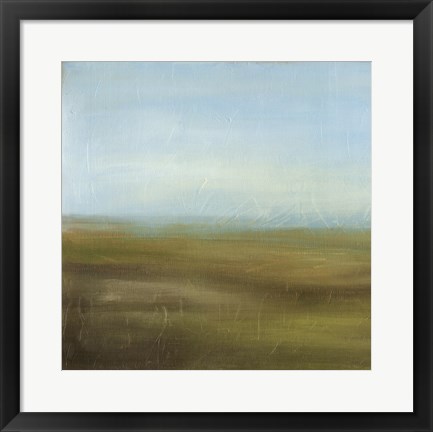 Framed Aquamarine Skyline I Print