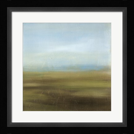 Framed Aquamarine Skyline II Print