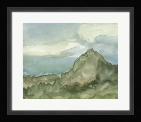 Framed Plein Air Mountain View I Print