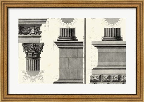 Framed Cornice Tempio di Vesta Print