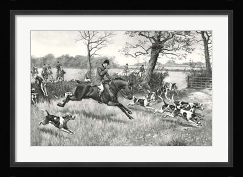 Framed Hark Away Print