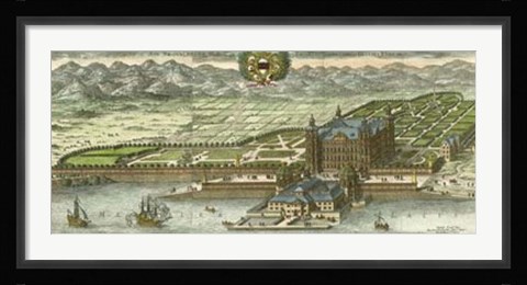 Framed Dahlberg Bird's Eye View I Print