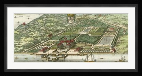 Framed Dahlberg Bird's Eye View II Print