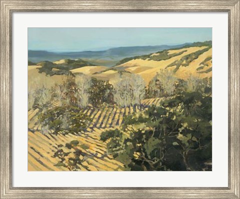 Framed Winter Vineyard Print