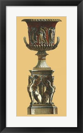 Framed Vase et Piedestal I Print