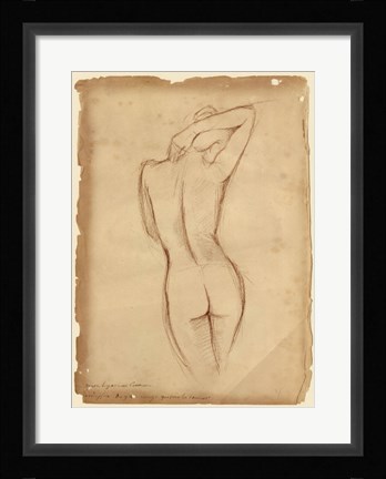Framed Antique Figure Study I Print